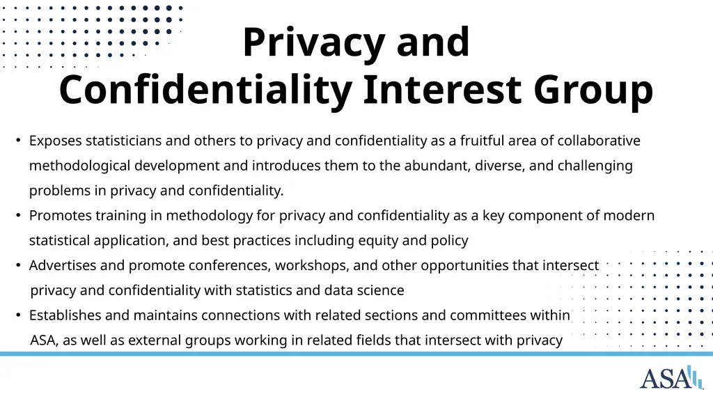 ASA Sections and Interest Groups Sections and - slide 44 of 47