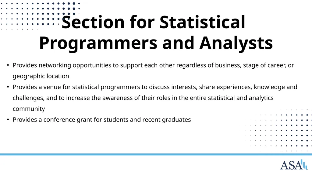 ASA Sections and Interest Groups Sections and - slide 28 of 47