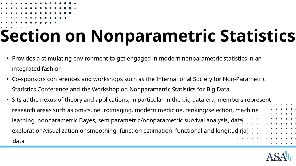 ASA Sections and Interest Groups Sections and - slide 26 of 47