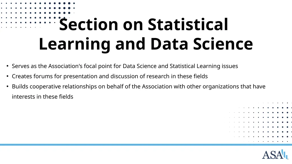 ASA Sections and Interest Groups Sections and - slide 21 of 47