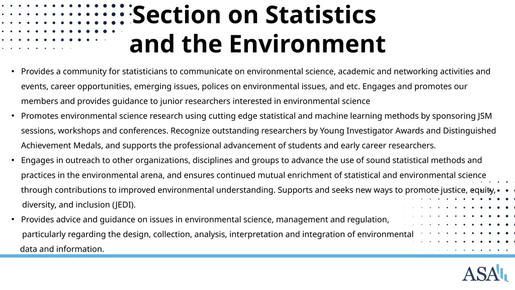 ASA Sections and Interest Groups Sections and - slide 15 of 47