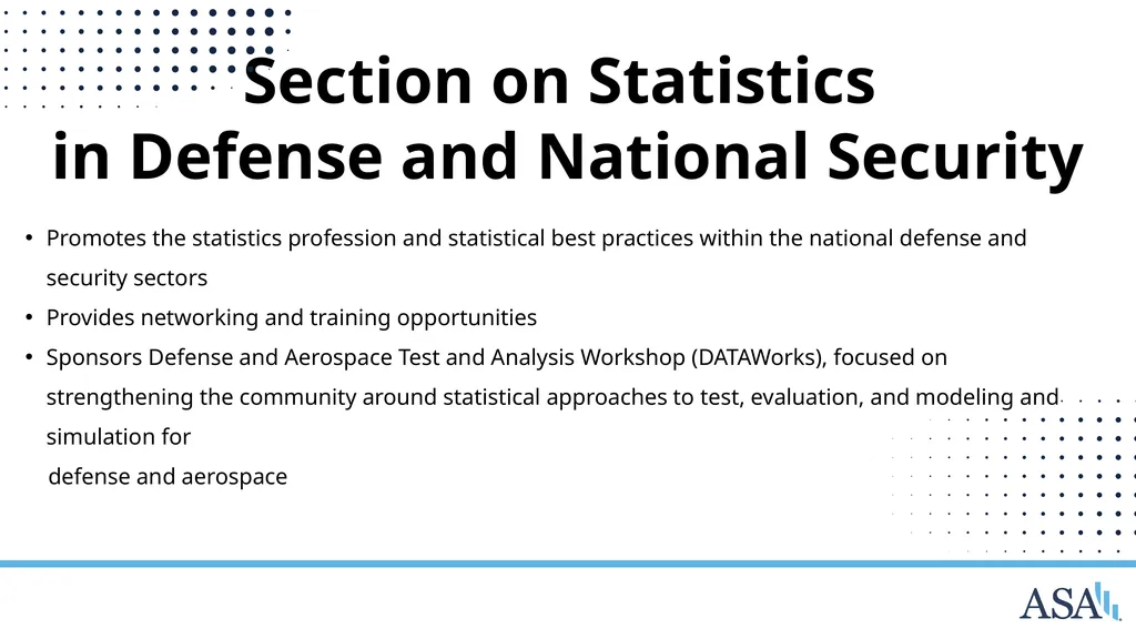 ASA Sections and Interest Groups Sections and - slide 14 of 47