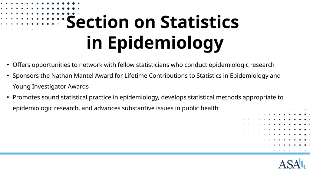 ASA Sections and Interest Groups Sections and - slide 16 of 47