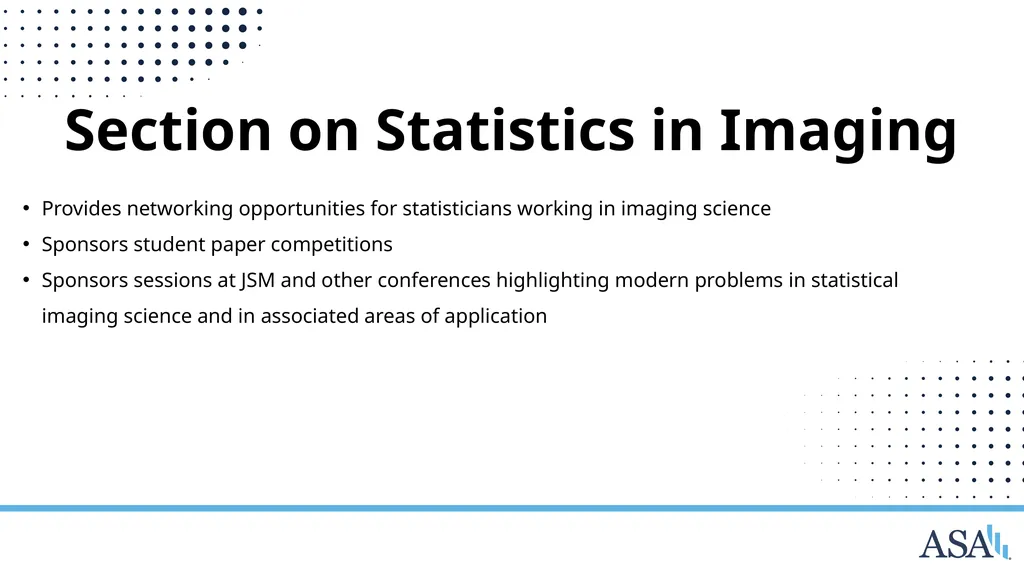 ASA Sections and Interest Groups Sections and - slide 20 of 47