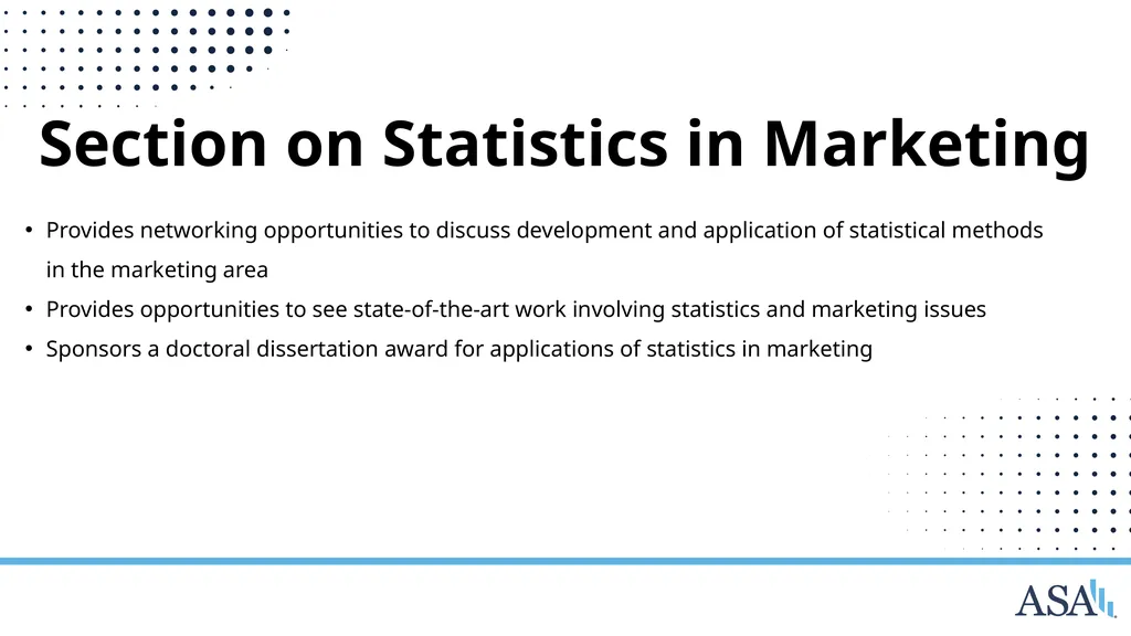 ASA Sections and Interest Groups Sections and - slide 23 of 47