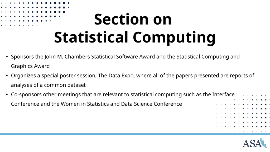 ASA Sections and Interest Groups Sections and - slide 11 of 47