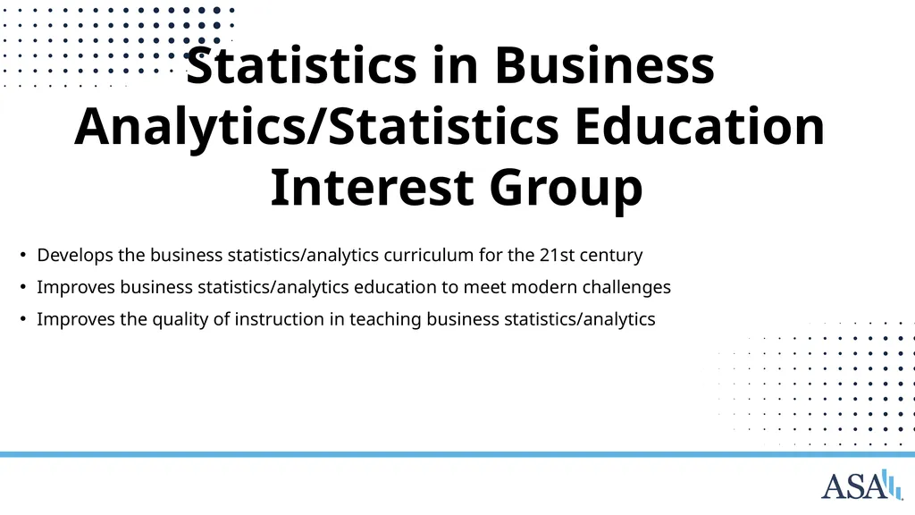 ASA Sections and Interest Groups Sections and - slide 40 of 47