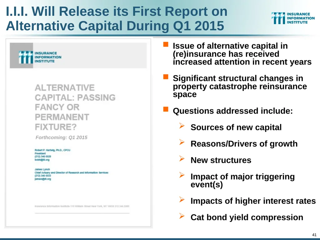 The Commercial P/C Insurance Industry: Issues & - slide 39 of 52