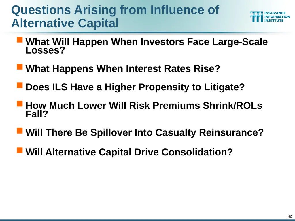 The Commercial P/C Insurance Industry: Issues & - slide 40 of 52