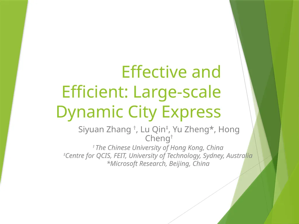 Effective and Efficient: Large-scale Dynamic City