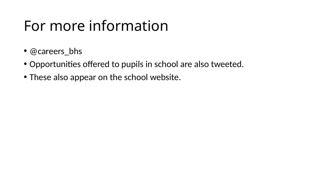 Beyond the Sixth Form Work Experience, Higher - slide 41 of 41