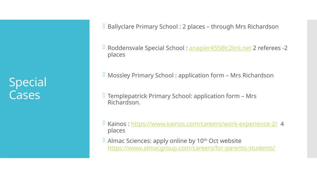 Beyond the Sixth Form Work Experience, Higher - slide 7 of 41