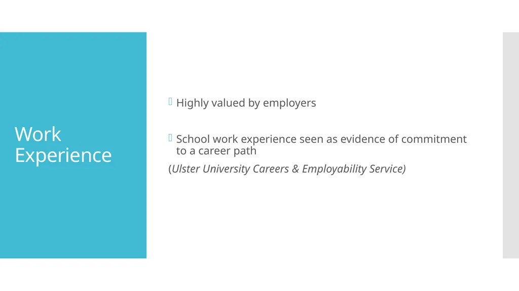 Beyond the Sixth Form Work Experience, Higher - slide 3 of 41