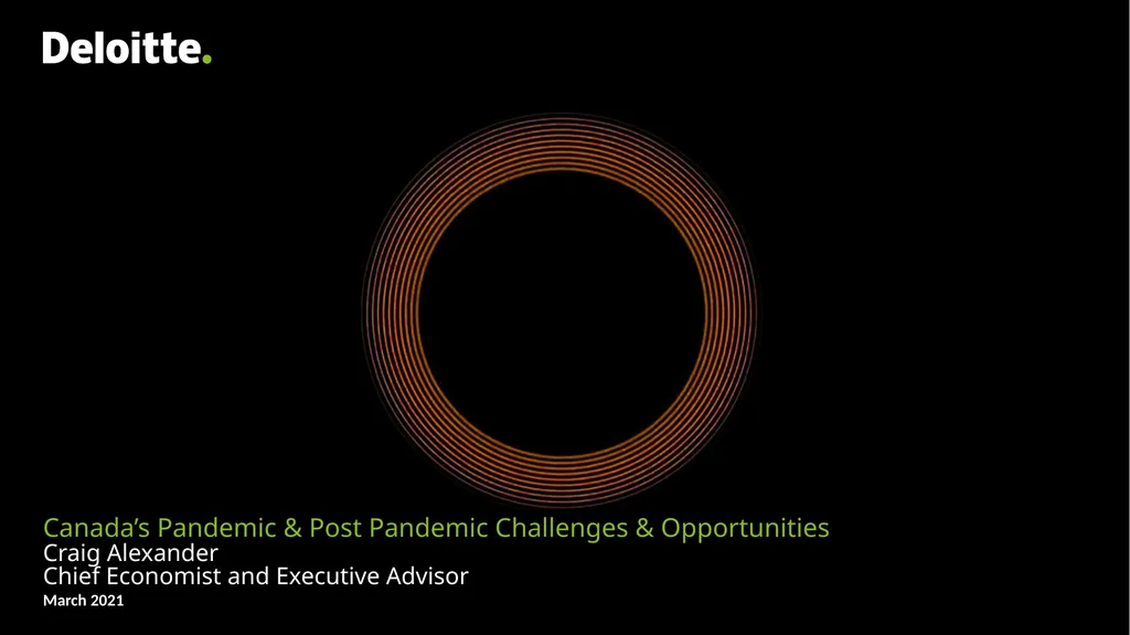 March 2021 Canada’s Pandemic & Post Pandemic - slide 1 of 14