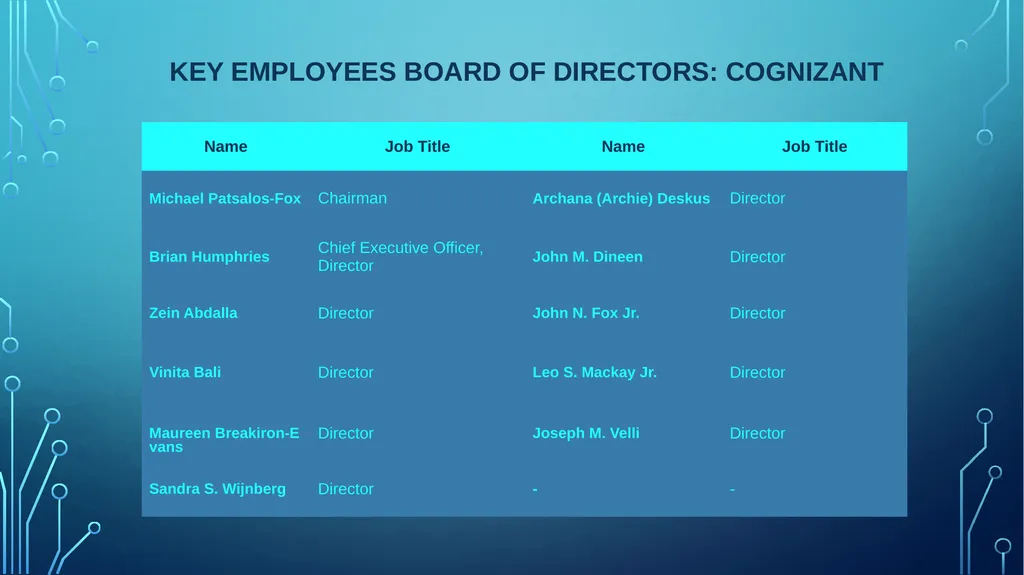 Table of Contents Analyst View Competitor view - slide 28 of 30