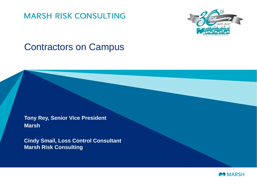 Contractors on Campus Tony Rey, Senior Vice