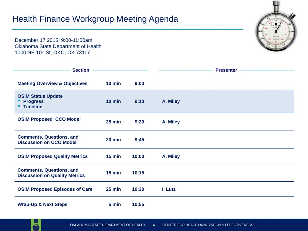 Oklahoma State Department of Health Health Finance - slide 4 of 56