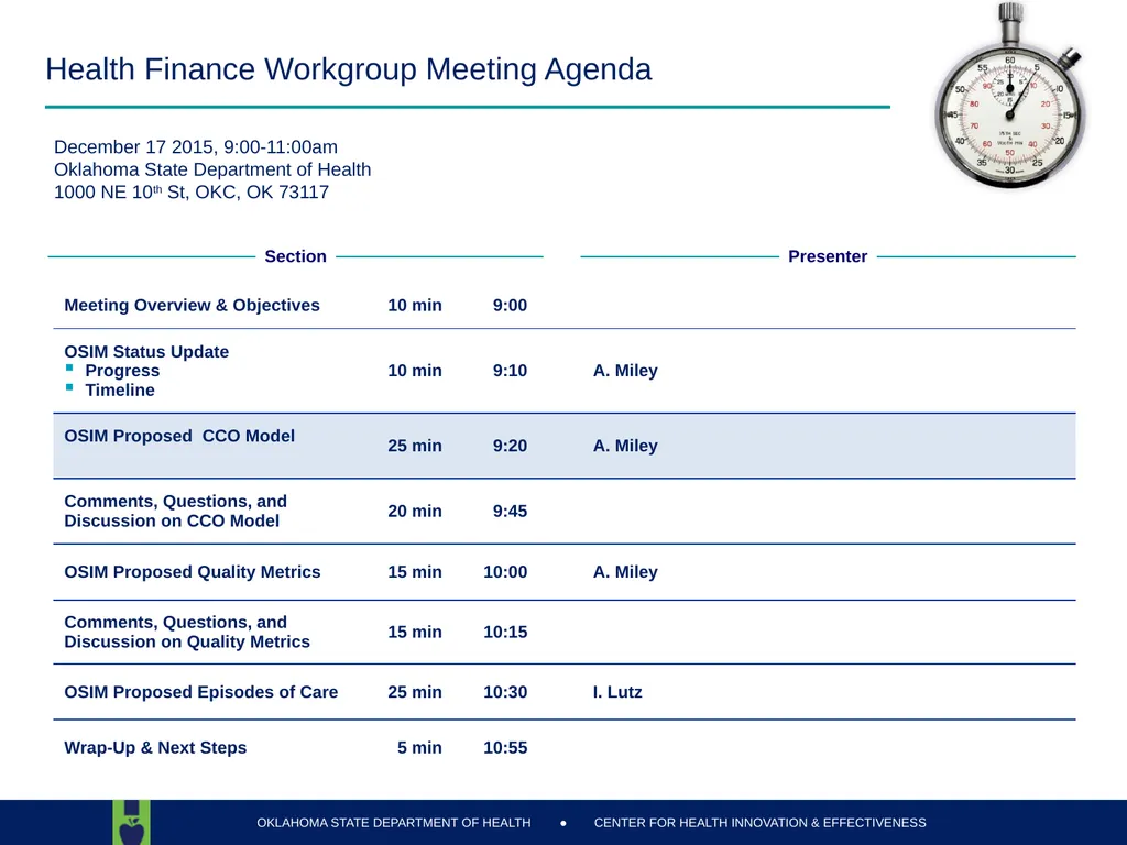 Oklahoma State Department of Health Health Finance - slide 7 of 56