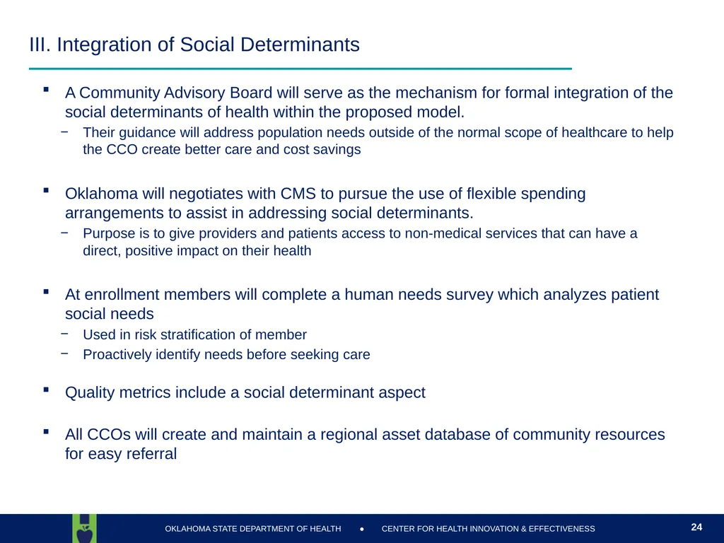 Oklahoma State Department of Health Health Finance - slide 24 of 56