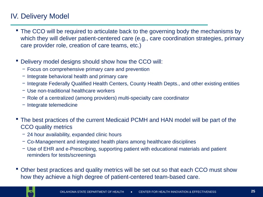 Oklahoma State Department of Health Health Finance - slide 25 of 56