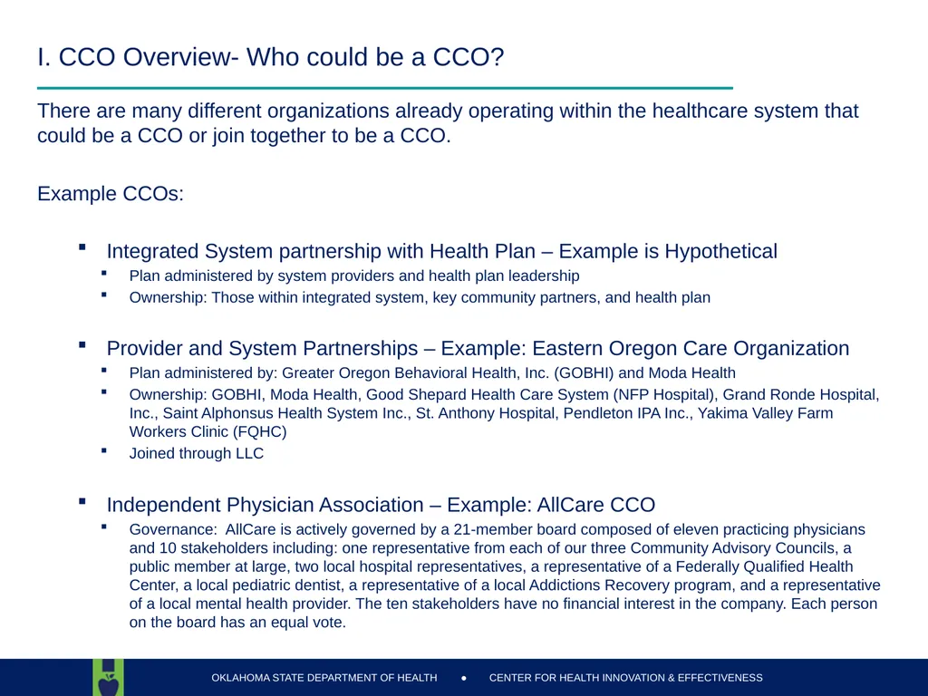 Oklahoma State Department of Health Health Finance - slide 21 of 56