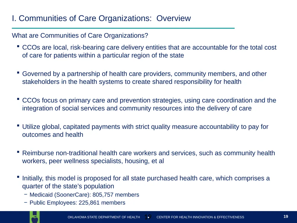 Oklahoma State Department of Health Health Finance - slide 19 of 56