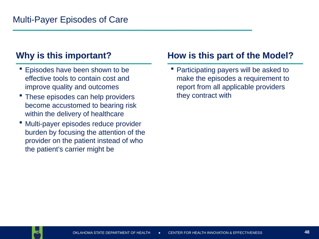Oklahoma State Department of Health Health Finance - slide 48 of 56
