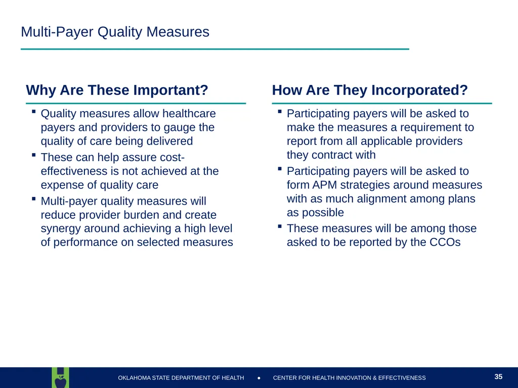 Oklahoma State Department of Health Health Finance - slide 35 of 56