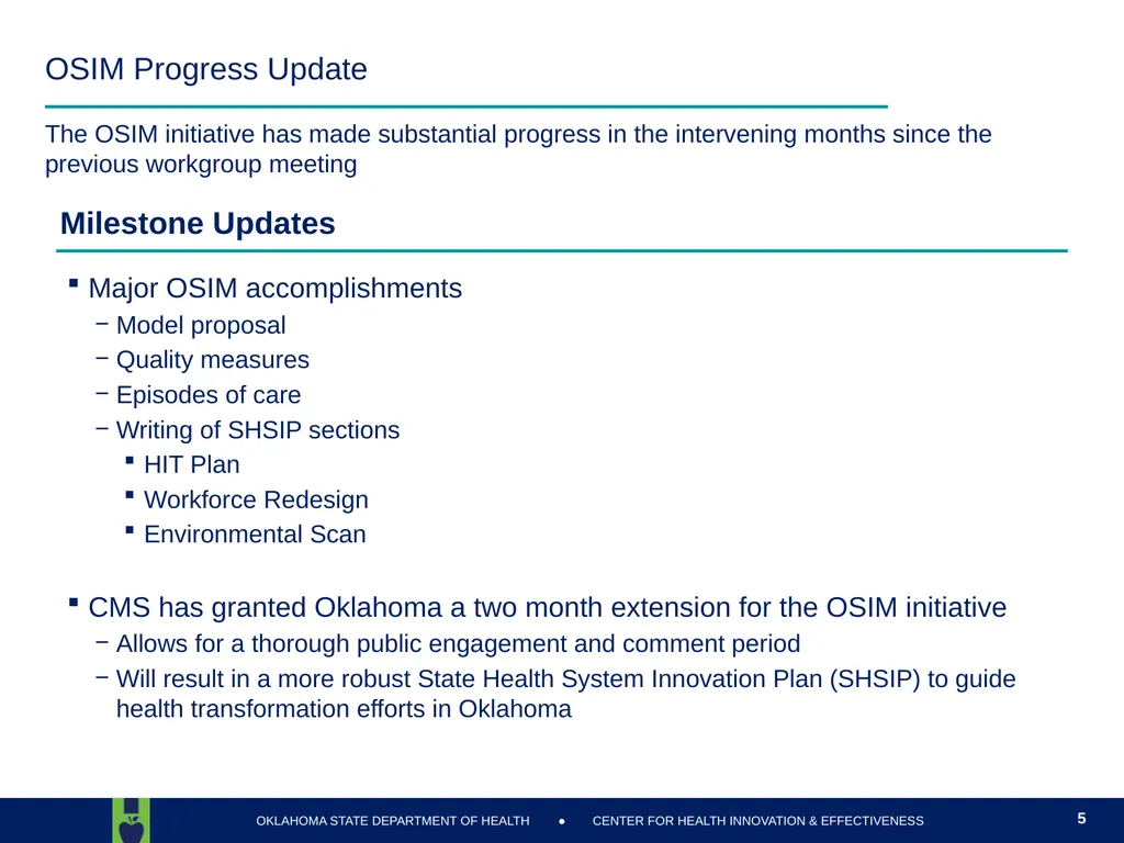 Oklahoma State Department of Health Health Finance - slide 5 of 56