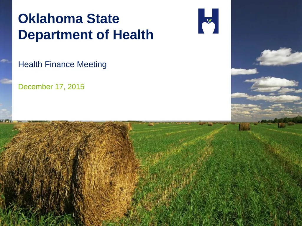 Oklahoma State Department of Health Health Finance - slide 1 of 56