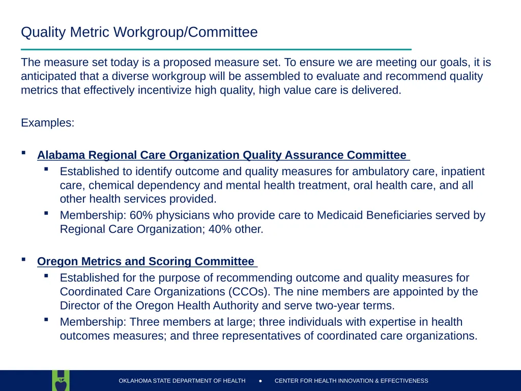 Oklahoma State Department of Health Health Finance - slide 38 of 56
