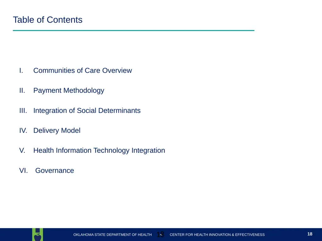 Oklahoma State Department of Health Health Finance - slide 18 of 56