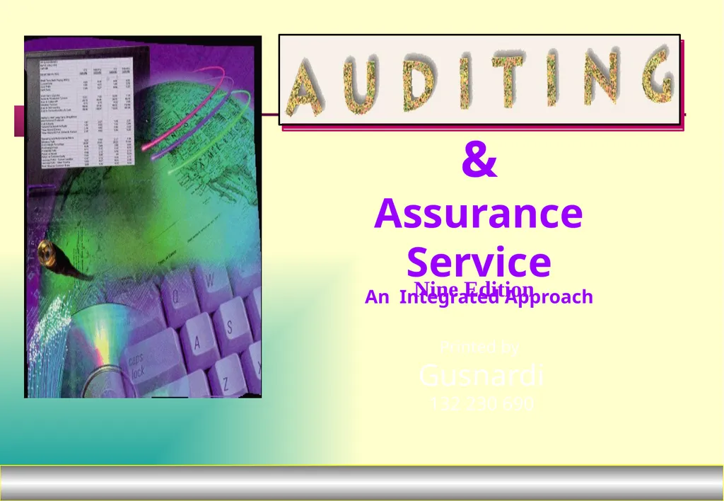 Audit Responsibilities and Objectives Chapter 6 - slide 33 of 33