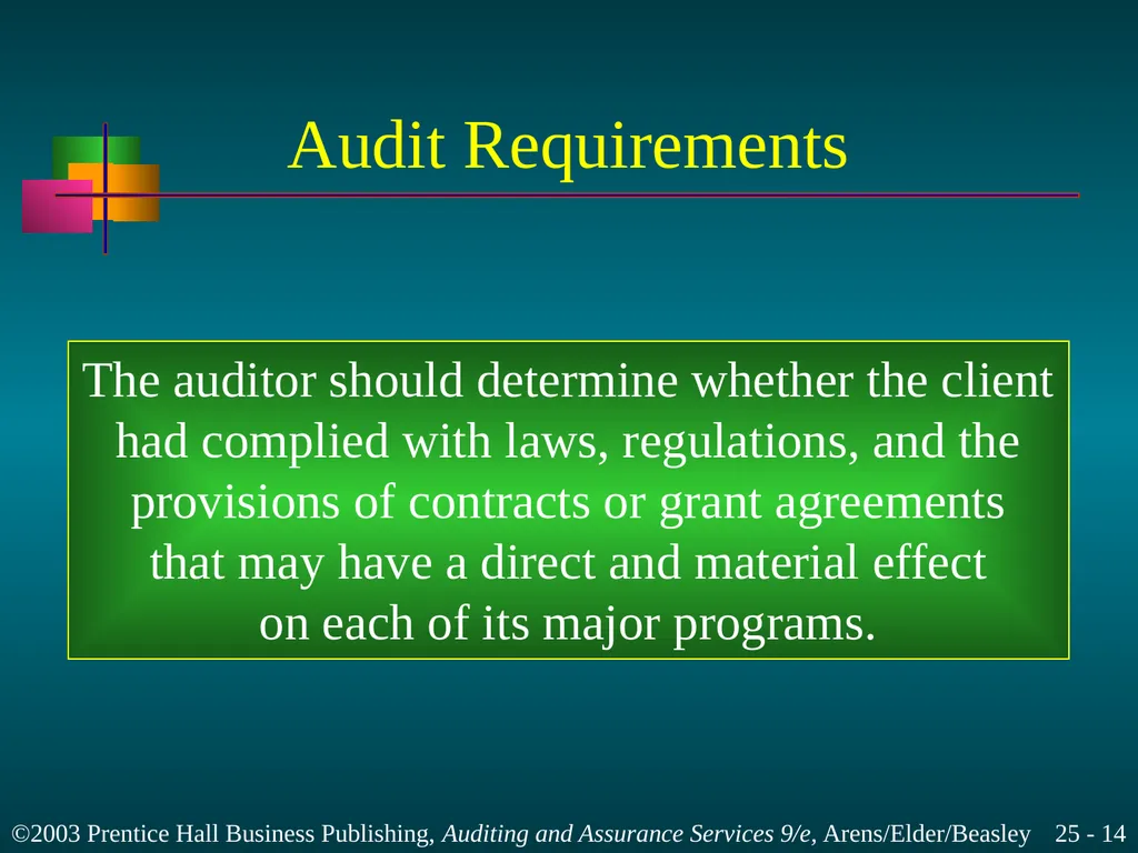 Internal and Governmental Financial Auditing and - slide 14 of 37