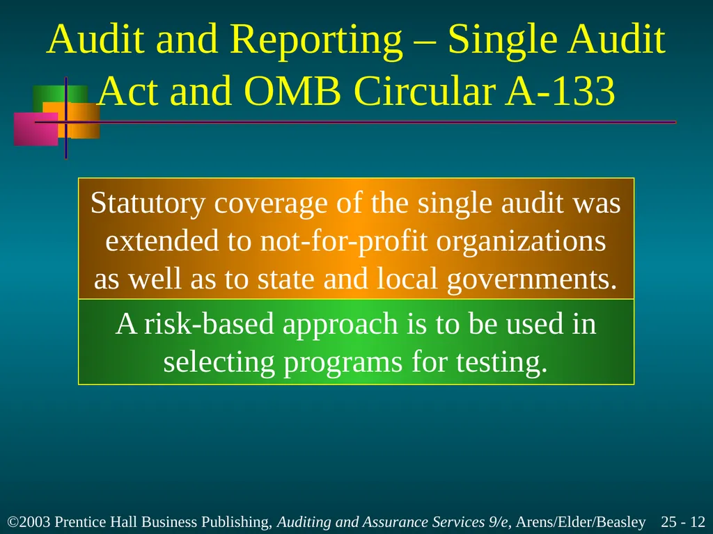 Internal and Governmental Financial Auditing and - slide 12 of 37