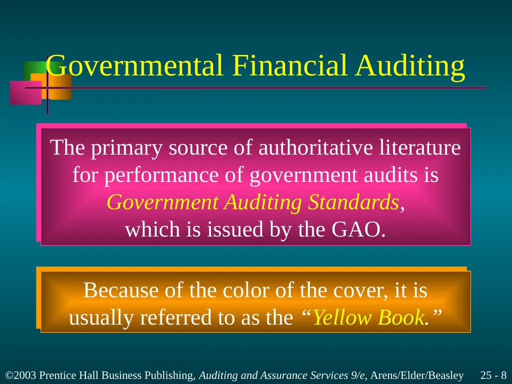 Internal and Governmental Financial Auditing and - slide 8 of 37