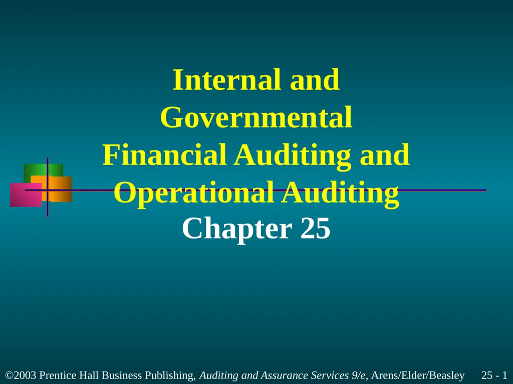 Internal and Governmental Financial Auditing and - slide 1 of 37
