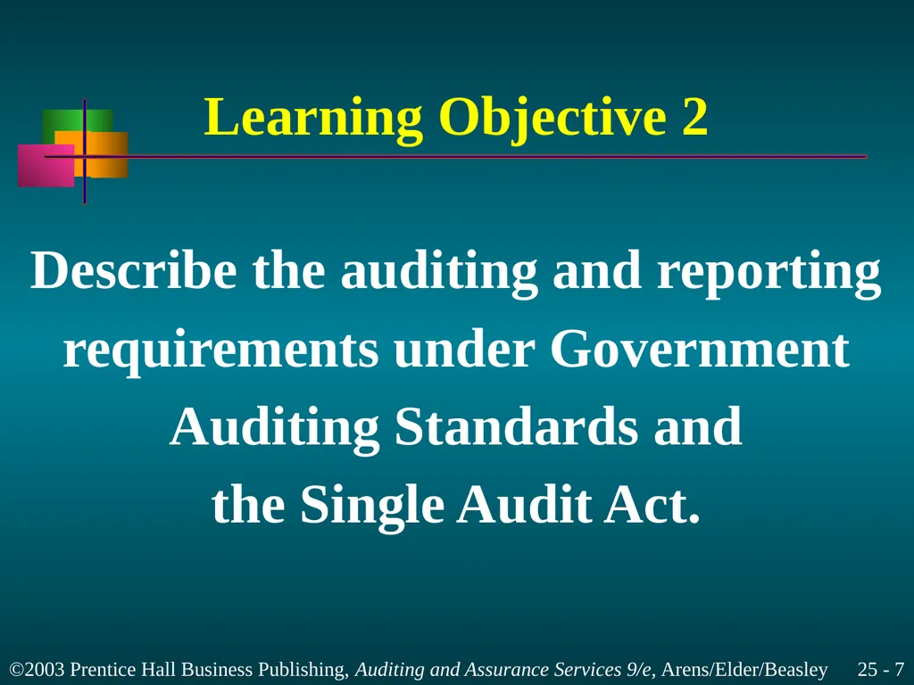 Internal and Governmental Financial Auditing and - slide 7 of 37