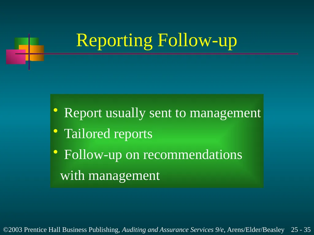 Internal and Governmental Financial Auditing and - slide 35 of 37
