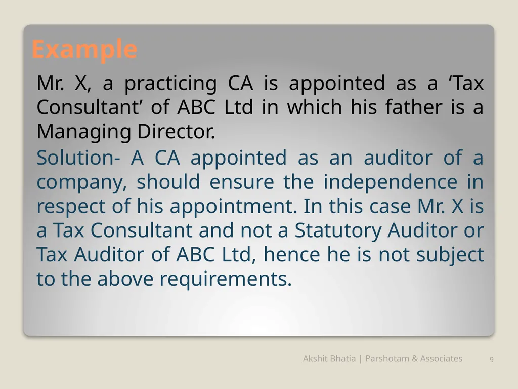 Management Consultancy Services u/s-144 of - slide 9 of 25