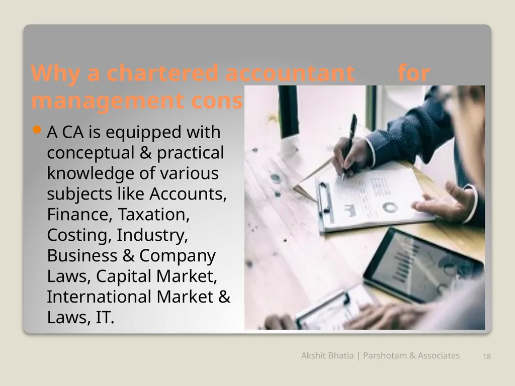 Management Consultancy Services u/s-144 of - slide 18 of 25