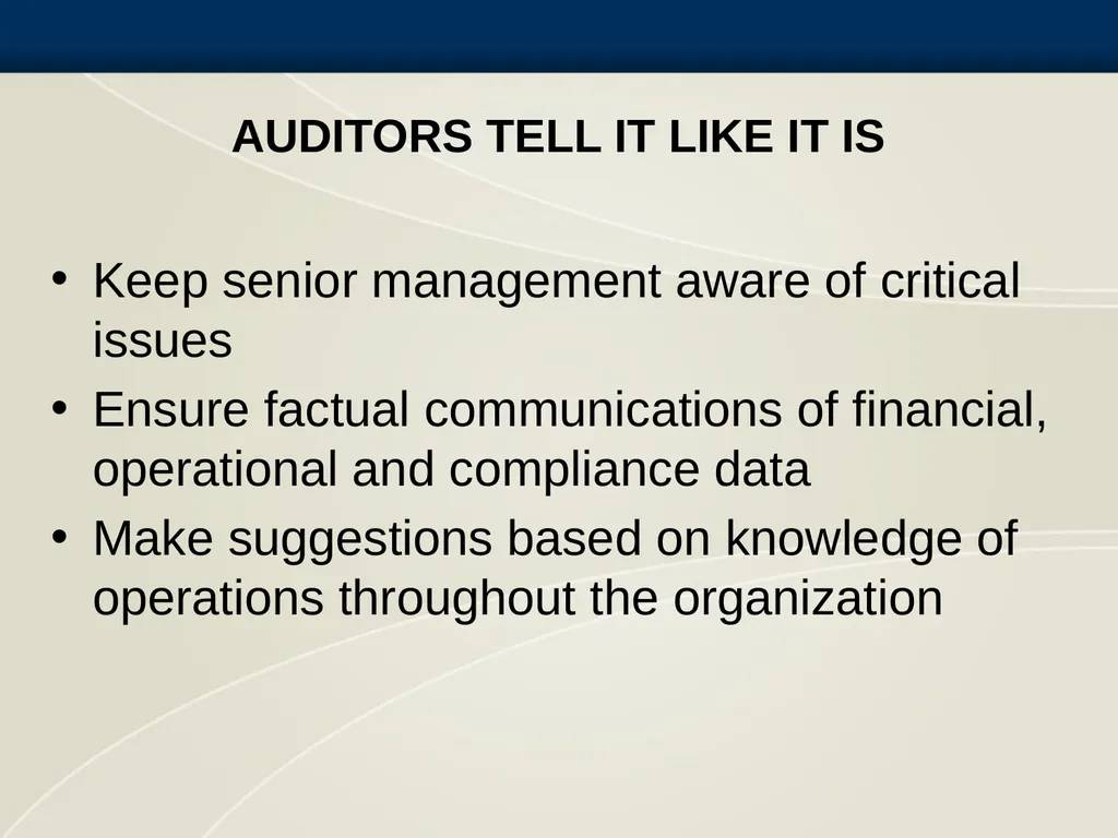 Getting to Know Internal Auditing The Profession - slide 11 of 16