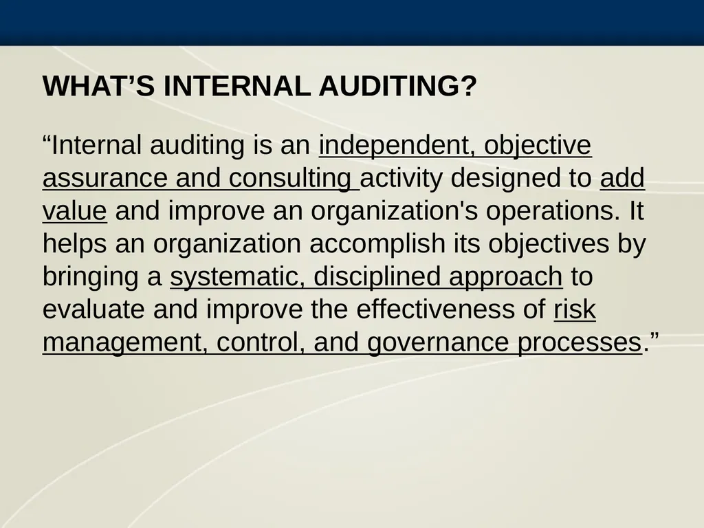 Getting to Know Internal Auditing The Profession - slide 2 of 16