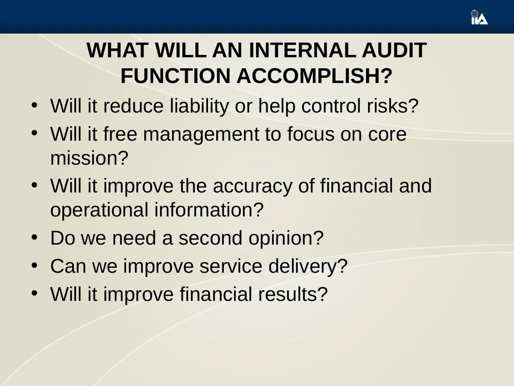 Getting to Know Internal Auditing The Profession - slide 14 of 16