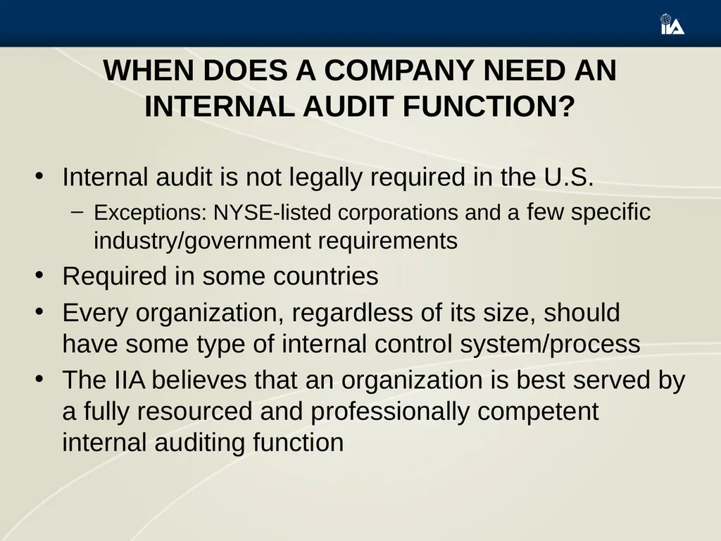 Getting to Know Internal Auditing The Profession - slide 13 of 16