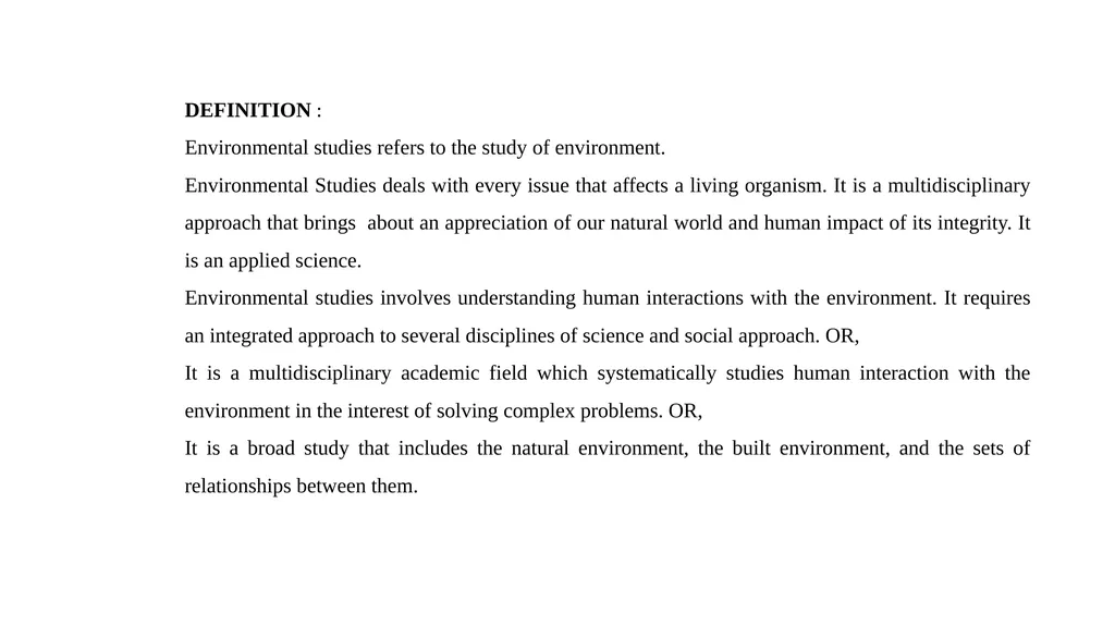 General Foundation Course ( Environmental Studies) - slide 4 of 16