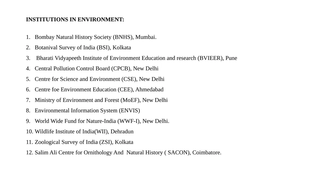 General Foundation Course ( Environmental Studies) - slide 13 of 16
