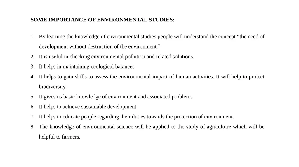 General Foundation Course ( Environmental Studies) - slide 9 of 16