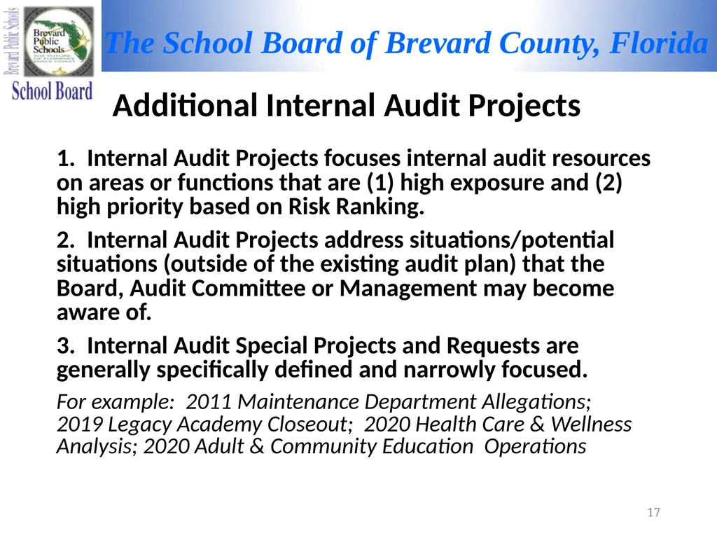 FY 2021-2022 MID-TERM REPORT Audit Committee - slide 17 of 22