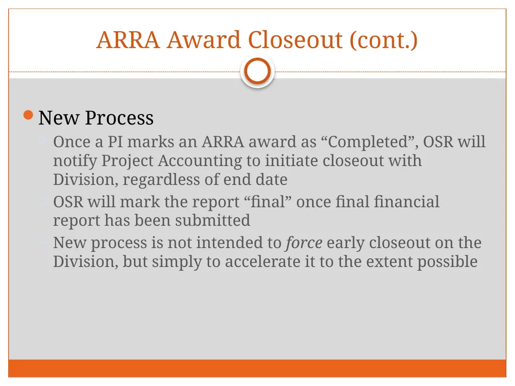 Tuesday, December 4, 2012 Research Administration - slide 8 of 31